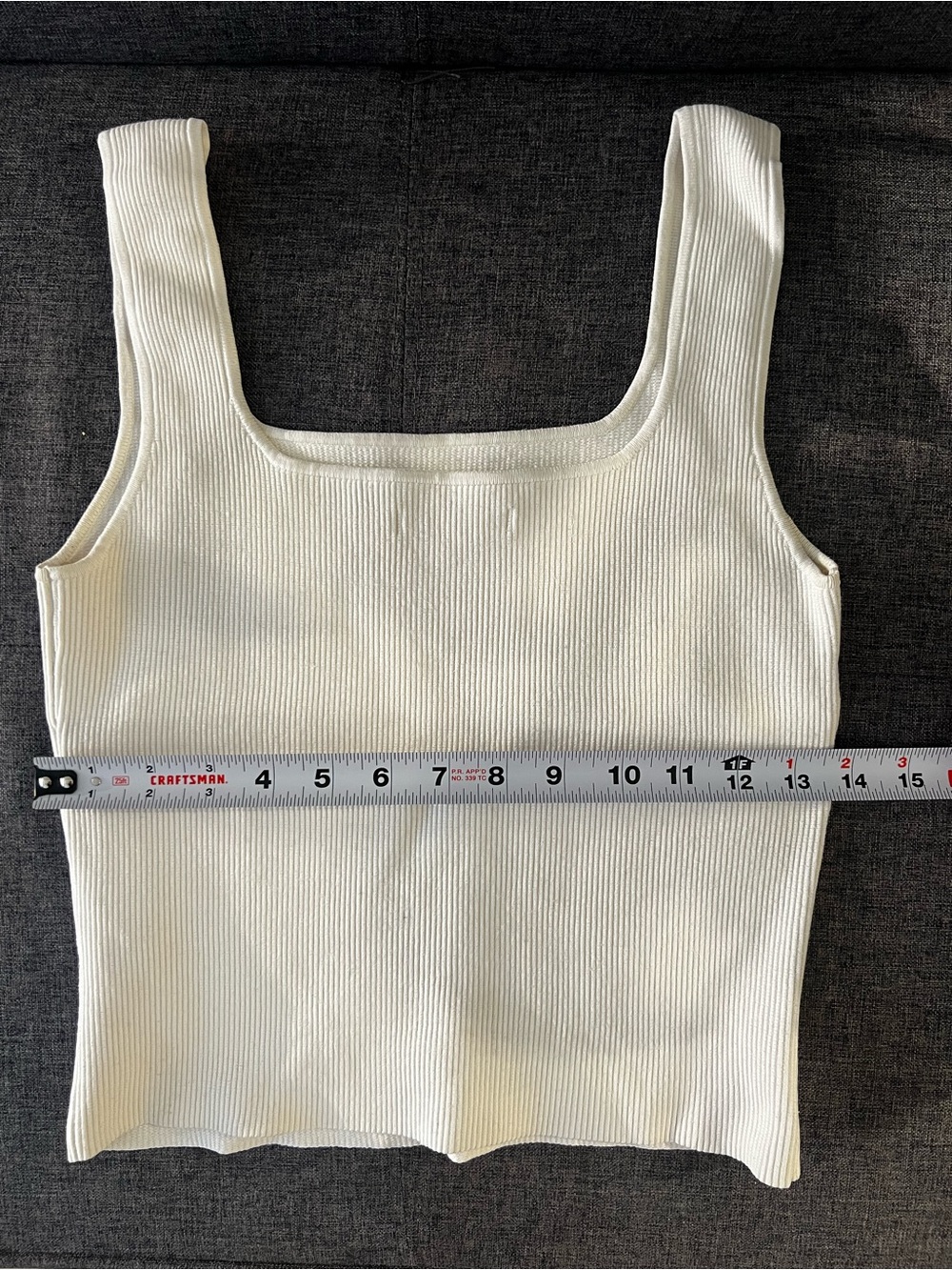Reformation White Ribbed Tank Top - Picture 5 of 8